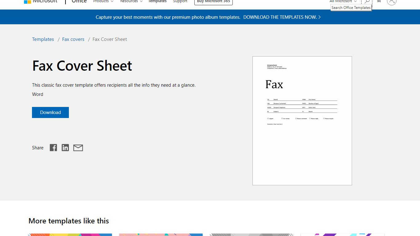 Fax Cover Sheet - templates.office.com